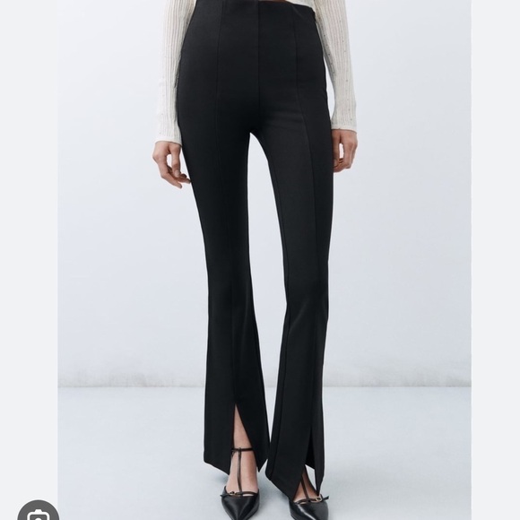 Zara Pants - ZARA flared leggins with slits